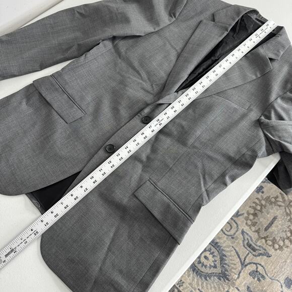 Theory Blazer Mens 42R Gray Malcolm New Tailor 2 Button Wool Blend Suit Jacket - Picture 10 of 12